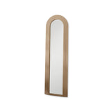 Kubu 170 x 50cm Wooden Arch Mirror - Taupe - Laura James