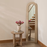 Kubu 170 x 50cm Wooden Arch Mirror - Taupe - Laura James