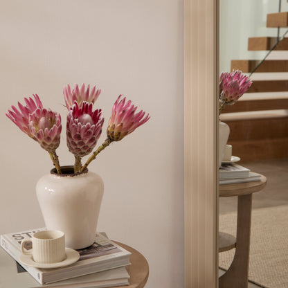 Kubu 170 x 50cm Wooden Arch Mirror - Taupe - Laura James