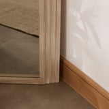 Kubu 170 x 50cm Wooden Arch Mirror - Whitewash - Laura James