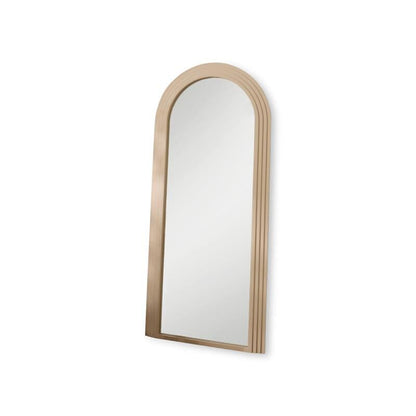 Kubu 180 x 80cm Wooden Arch Mirror - Taupe - Laura James