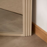 Kubu 180 x 80cm Wooden Arch Mirror - Taupe - Laura James