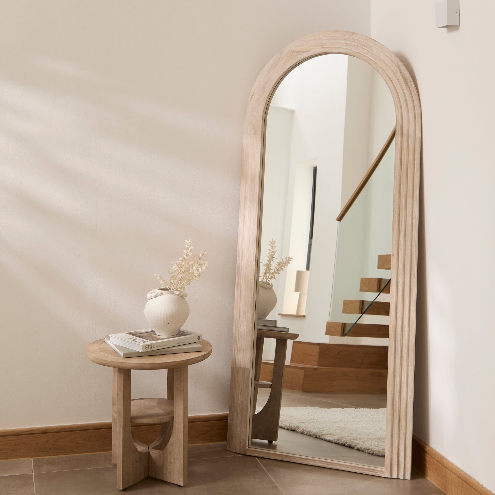 Delphi Light Brushed Acacia Side Table