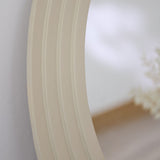 Kubu 70cm Wooden Round Mirror - Taupe - Laura James
