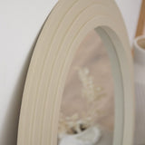 Kubu 70cm Wooden Round Mirror - Taupe - Laura James