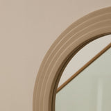 Kubu 90 x 77cmWooden Arch Mirror - Taupe - Laura James