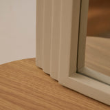 Kubu 90 x 77cmWooden Arch Mirror - Taupe - Laura James