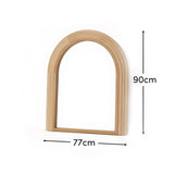 Kubu 90 x 77cm Wooden Arch Mirror - Whitewash - Laura James