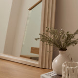 Kubu 90 x 77cm Wooden Arch Mirror - Whitewash - Laura James