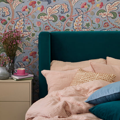 Hannah King Ottoman Bed - Deep Teal - Laura James