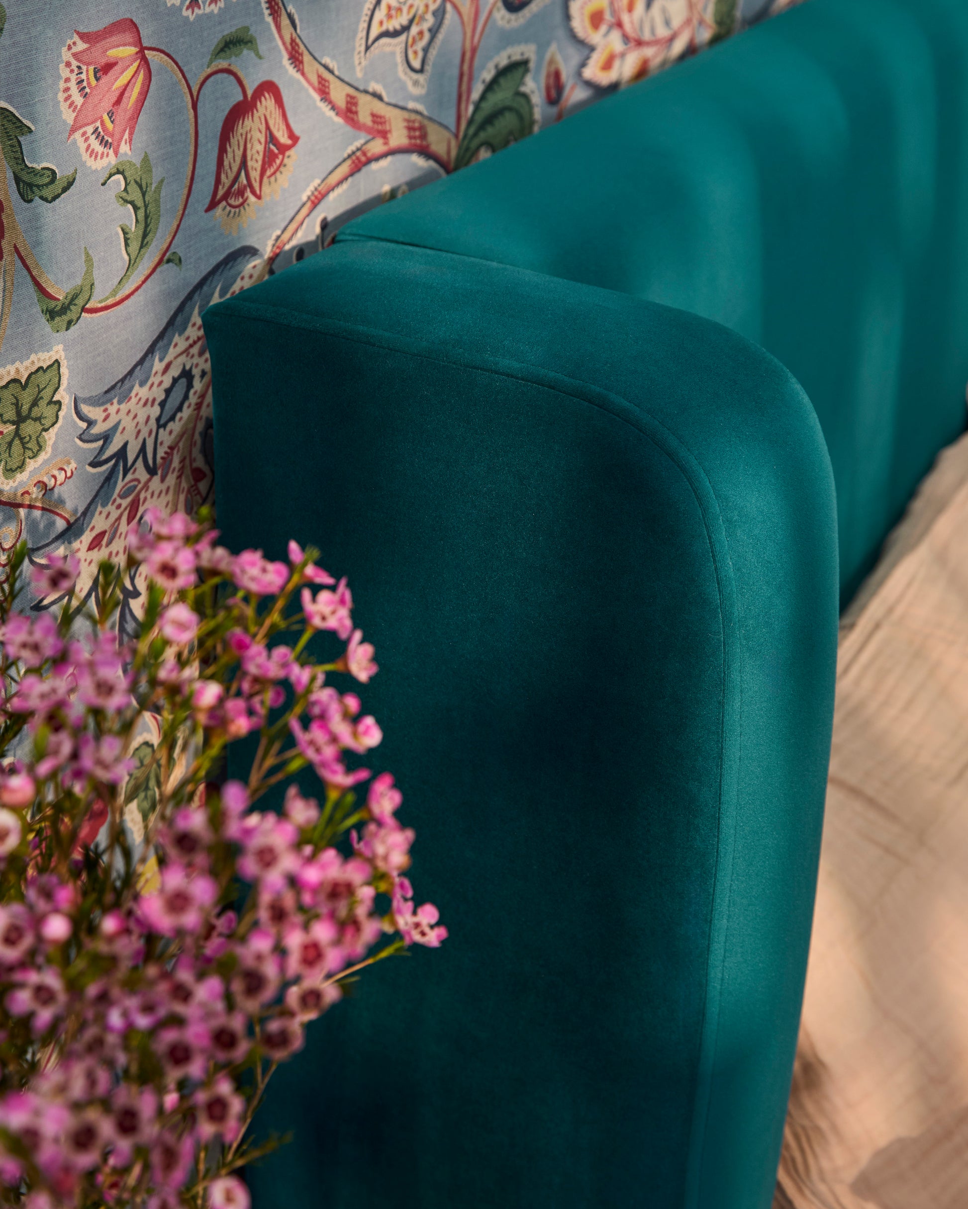 Hannah King Ottoman Bed - Deep Teal - Laura James