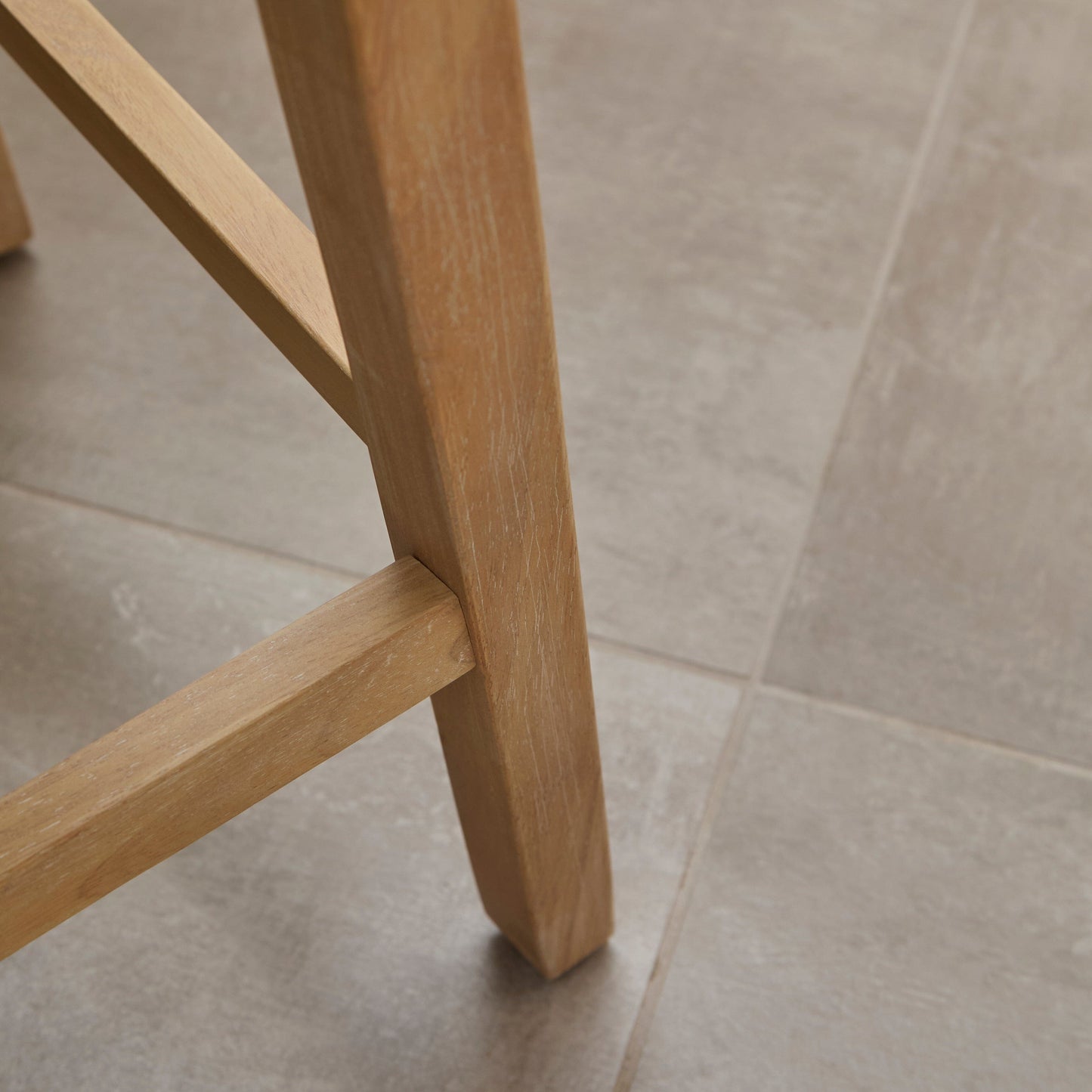 Nolan White Boucle Bar Stool - Whitewash Oak Legs - Laura James