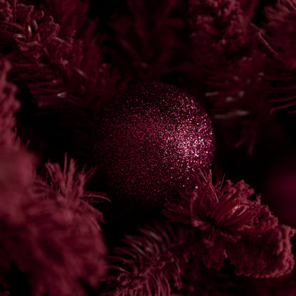 Valen Shatterproof Mixed Baubles - Set of 30 - Burgundy Red - Laura James
