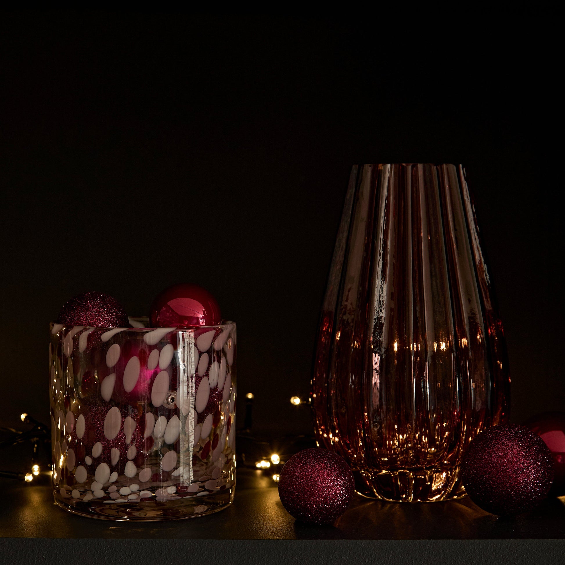 Valen Shatterproof Mixed Baubles - Set of 30 - Burgundy Red - Laura James
