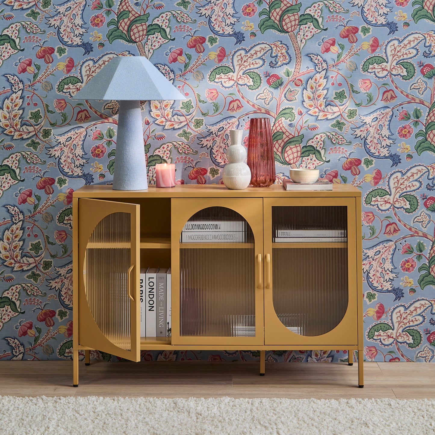 Conan 3 Door Sideboard - Mustard Yellow - Laura James