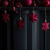 Valen Shatterproof 9cm Mixed Hanging Stars - Set of 12 - Festive Pink - Laura James