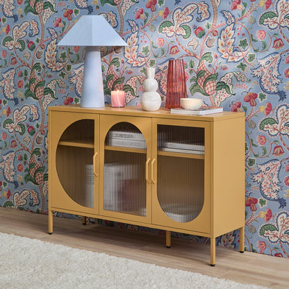 Conan 3 Door Sideboard - Mustard Yellow - Laura James