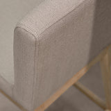 Nolan Fawn Linen Bar Stool - Whitewash Oak Legs - Laura James