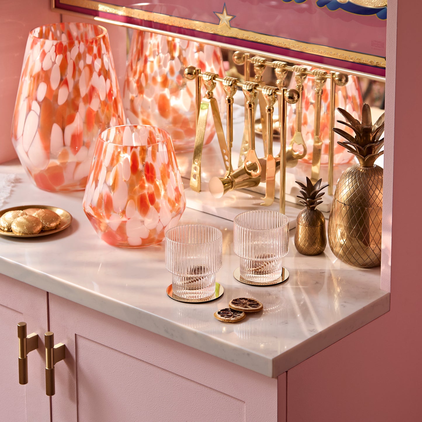 Lazio Glass Vases - Paprika Confetti - Laura James 