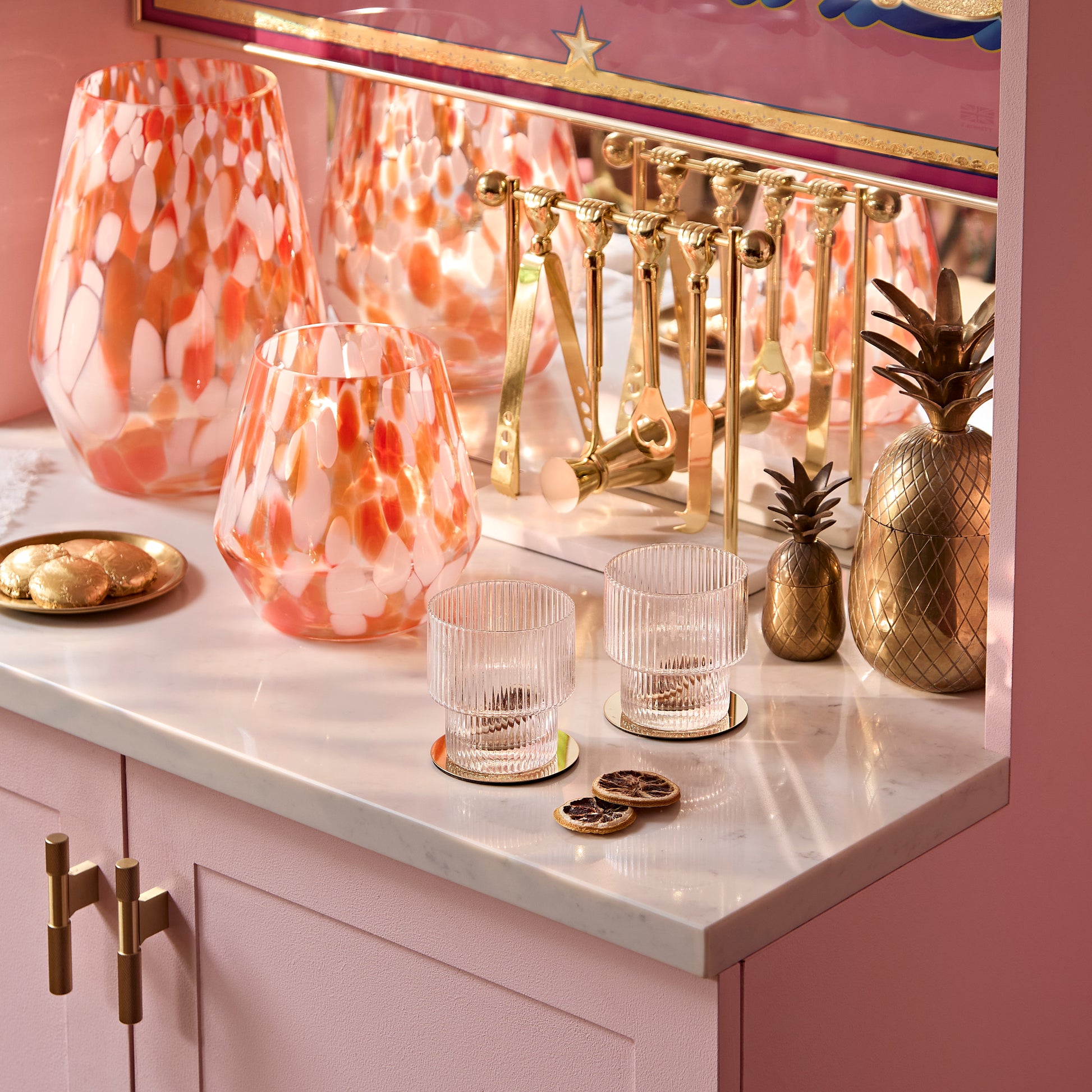 Lazio Glass Vases - Paprika Confetti - Laura James 