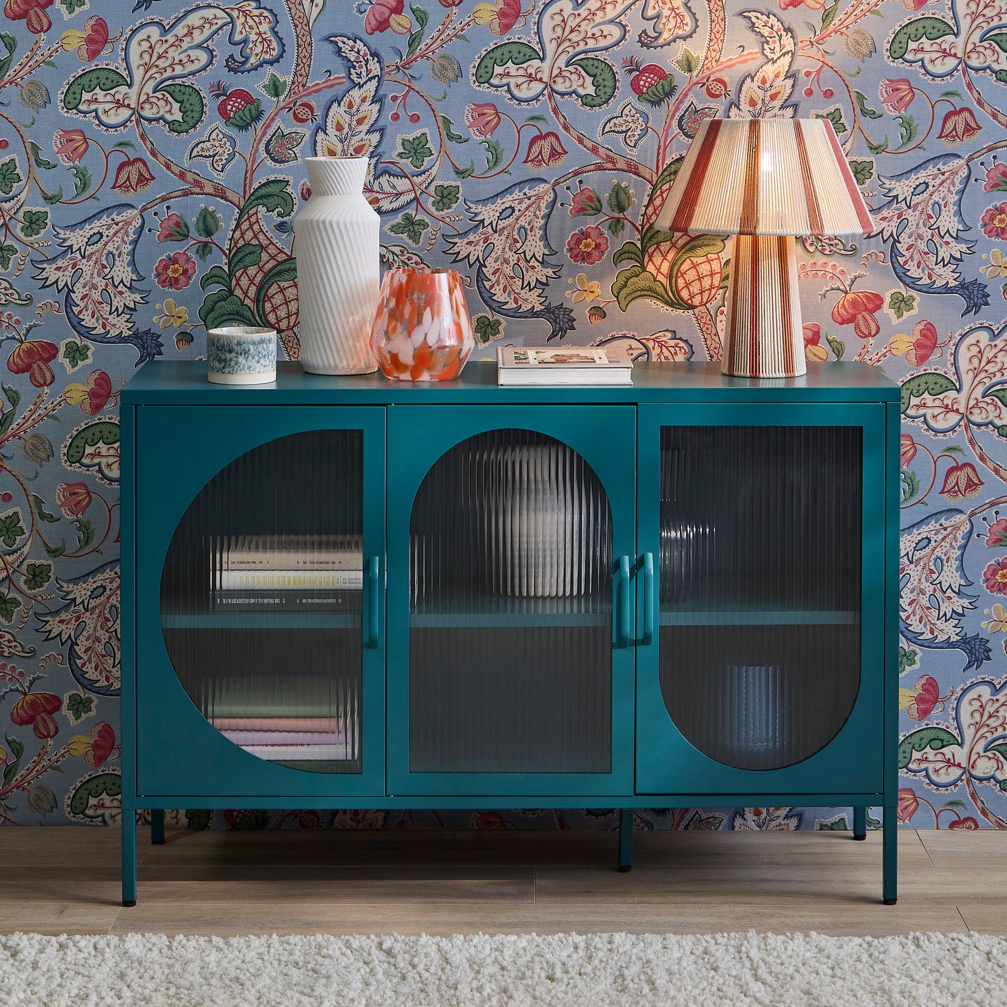 Conan 3 Door Sideboard - Lagoon Teal - Laura James