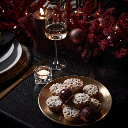 Raleigh Black Dining Table Set - 6 Seater - Marilyn  Burgundy Red Dining Chairs - Black Oak Legs - Laura James 