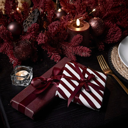 Raleigh Black Dining Table Set - 6 Seater - Marilyn  Burgundy Red Dining Chairs - Black Oak Legs - Laura James 