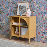 Conan Metal 2 Door Sideboard - Mustard Yellow - Laura James