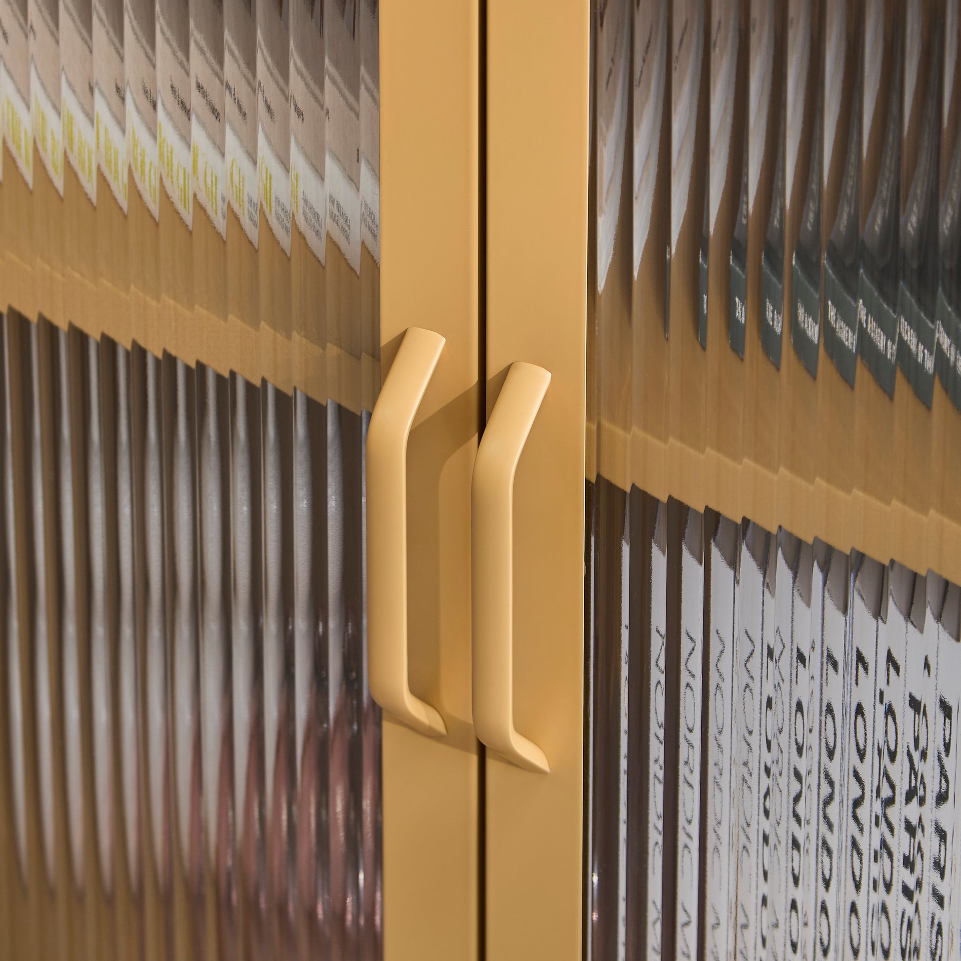 Conan Metal 2 Door Sideboard - Mustard Yellow - Laura James