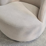 Sawyer 68cm Swivel Armchair - Soft Beige - Laura James