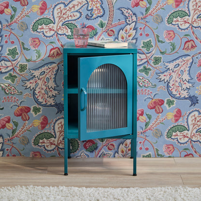 Conan Metal Bedside Table - Lagoon Teal - Laura James