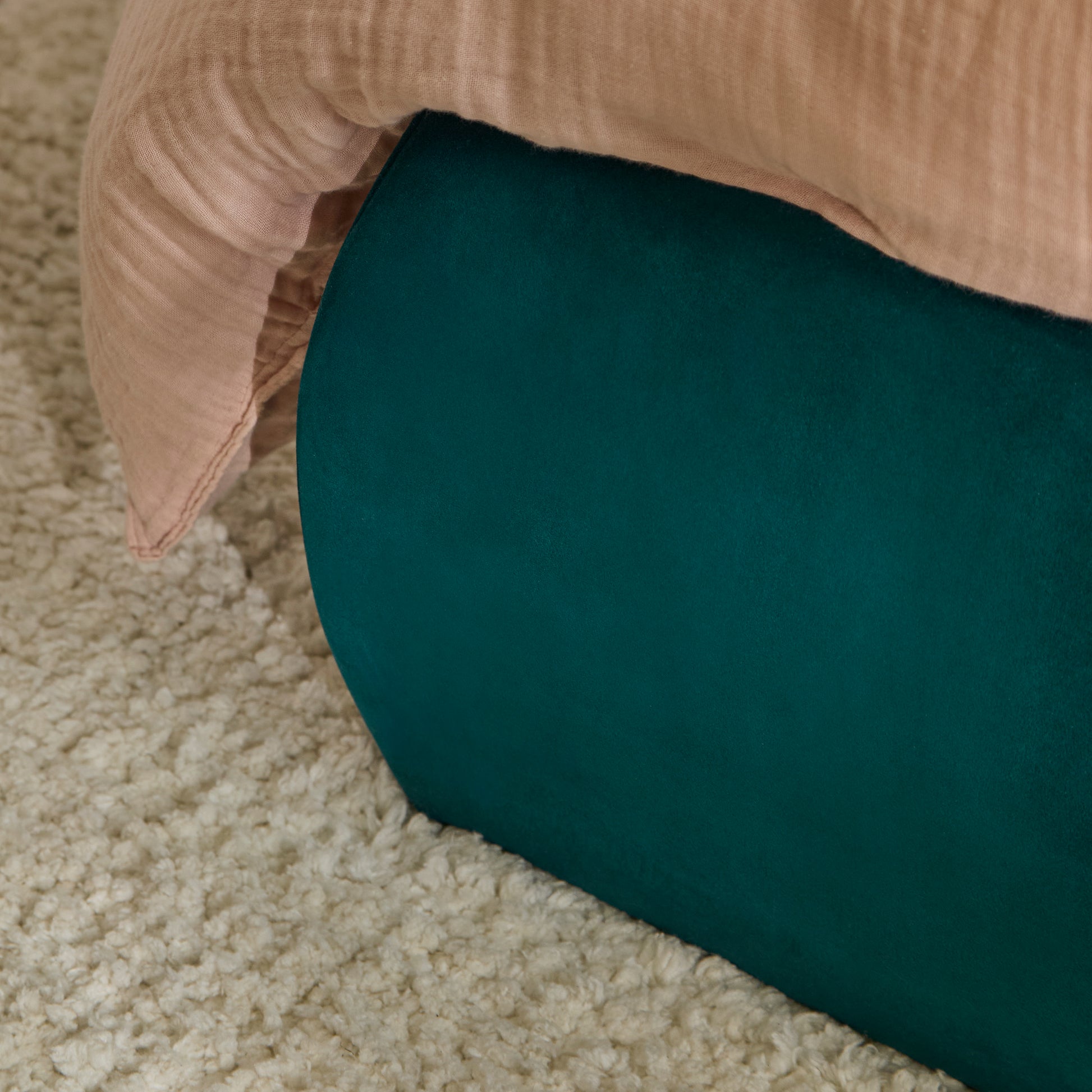 Hannah King Ottoman Bed - Deep Teal - Laura James