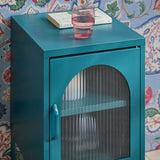 Conan Metal Bedside Table - Lagoon Teal - Laura James