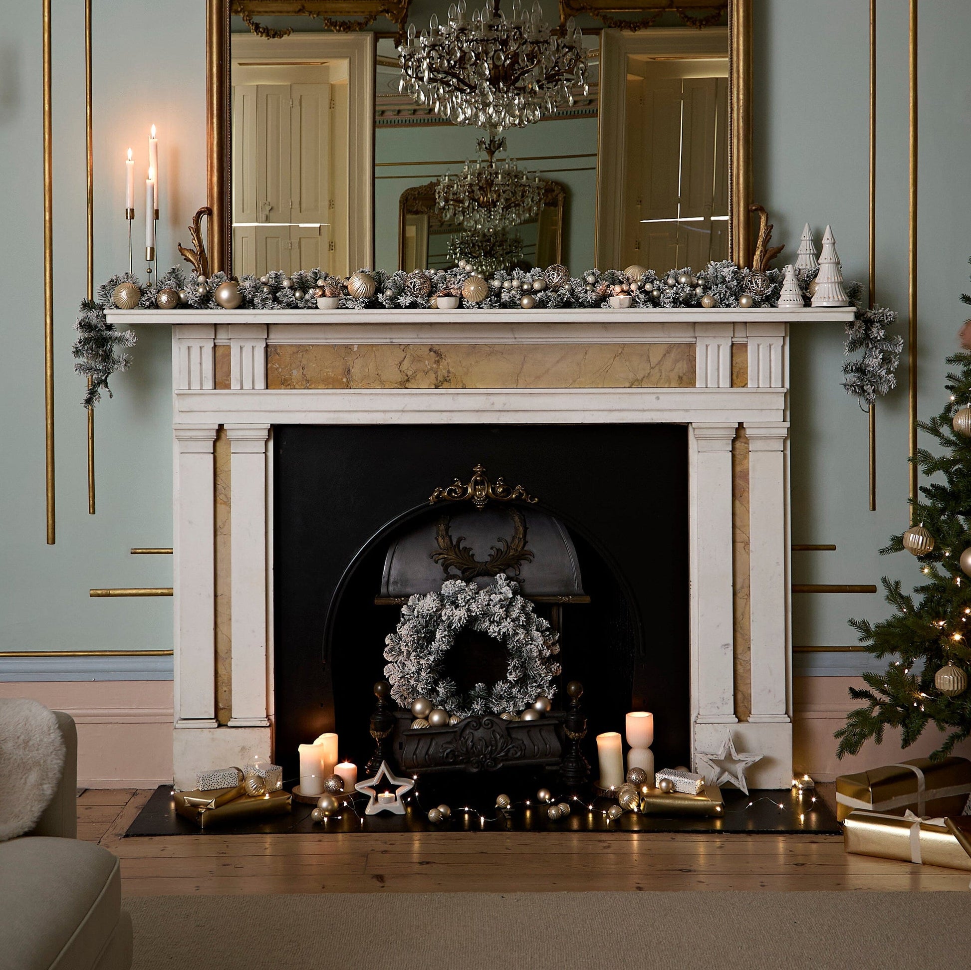 Norrbo 270cm Frosted Christmas Garland - Laura James