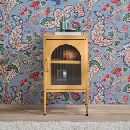 Conan Metal Bedside Table - Mustard Yellow - Laura James
