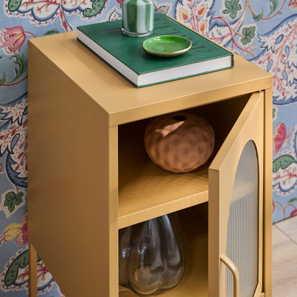 Conan Metal Bedside Table - Mustard Yellow - Laura James