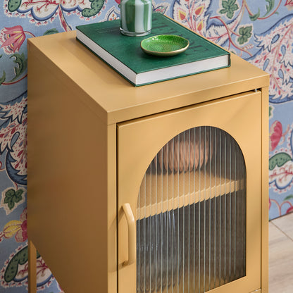 Conan Metal Bedside Table - Mustard Yellow - Laura James