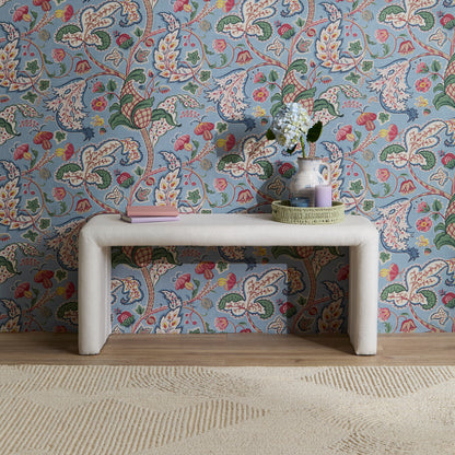 Kamiko Dining Bench - Chalk White Boucle - Laura James
