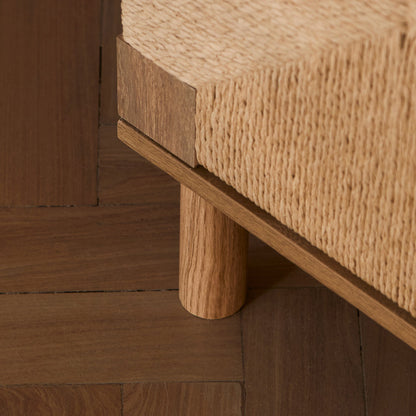 Paloma Natural Weave 2 Door Small Sideboard - Natural Oak - Laura James