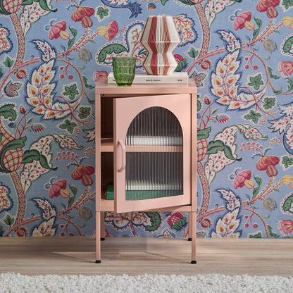 Conan Metal Bedside Table - Blush Pink - Laura James