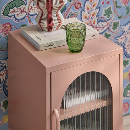 Conan Metal Bedside Table - Blush Pink - Laura James