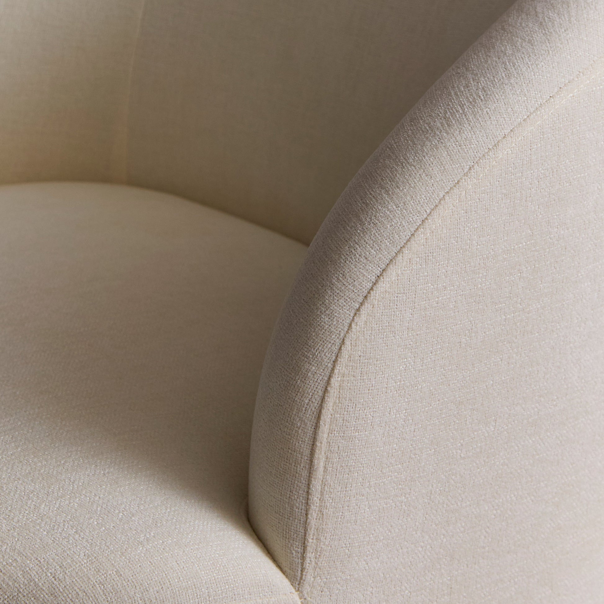 Sawyer 68cm Swivel Armchair - Oyster White - Laura James