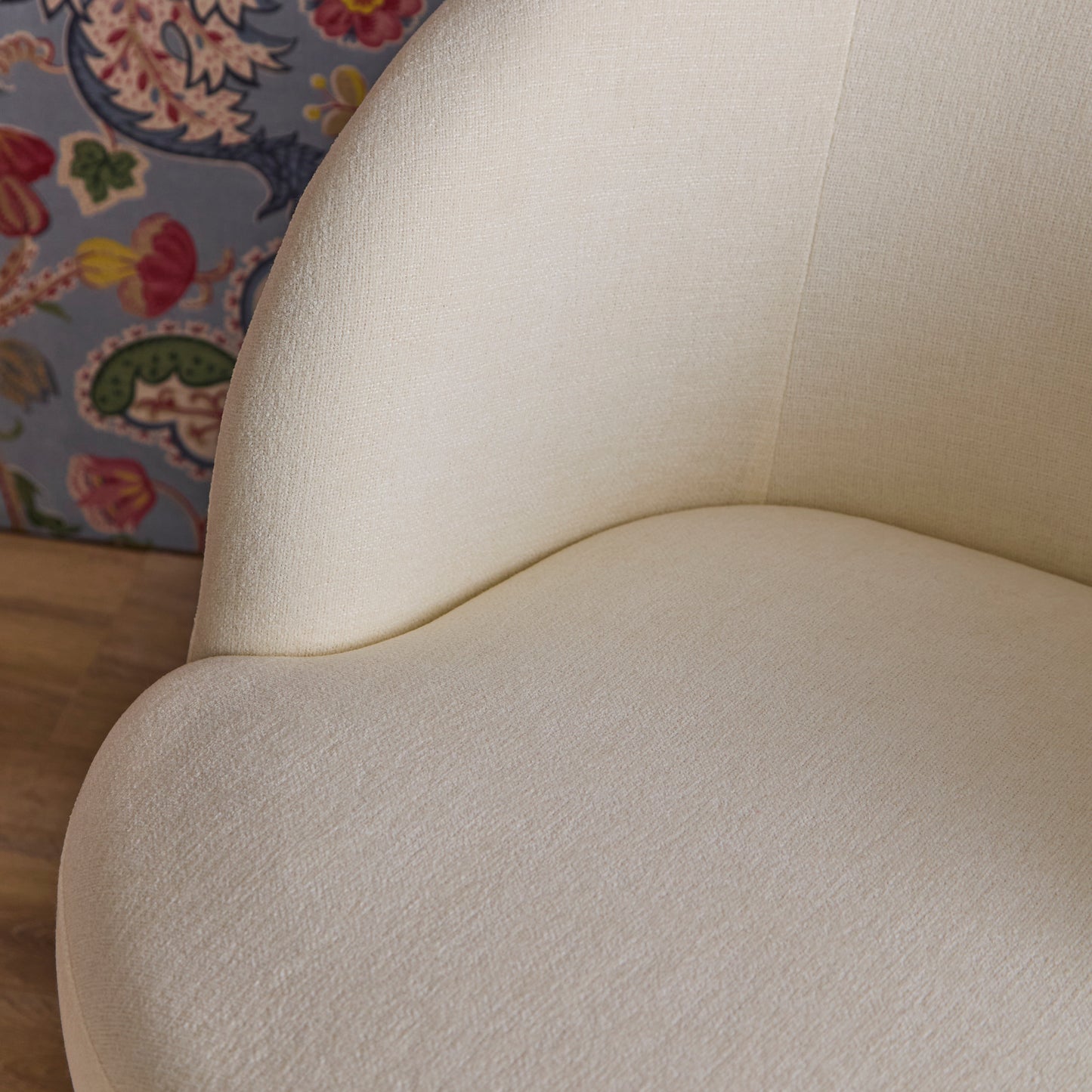 Sawyer 68cm Swivel Armchair - Oyster White - Laura James
