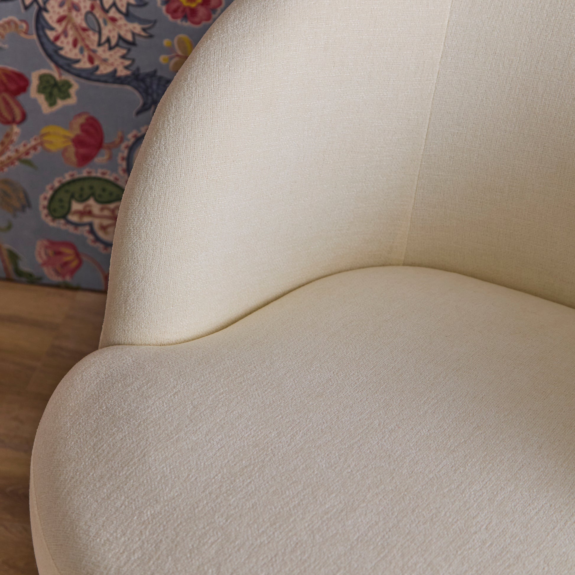 Sawyer 68cm Swivel Armchair - Oyster White - Laura James
