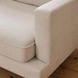 Gillian 3 Seater Large Corner Sofa - Ivory with Whitewash Legs - Laura James 