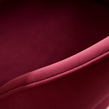 Marilyn Burgundy Red Bar Stool - Black Oak Legs - Laura James