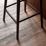 Marilyn Burgundy Red Bar Stool - Black Oak Legs - Laura James