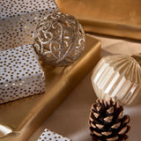 Valen Shatterproof 8cm Mixed Baubles - Set of 16 - Pearl Gold - Laura James