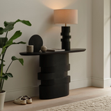 Adam 140cm Jet Black Oval Console Table
