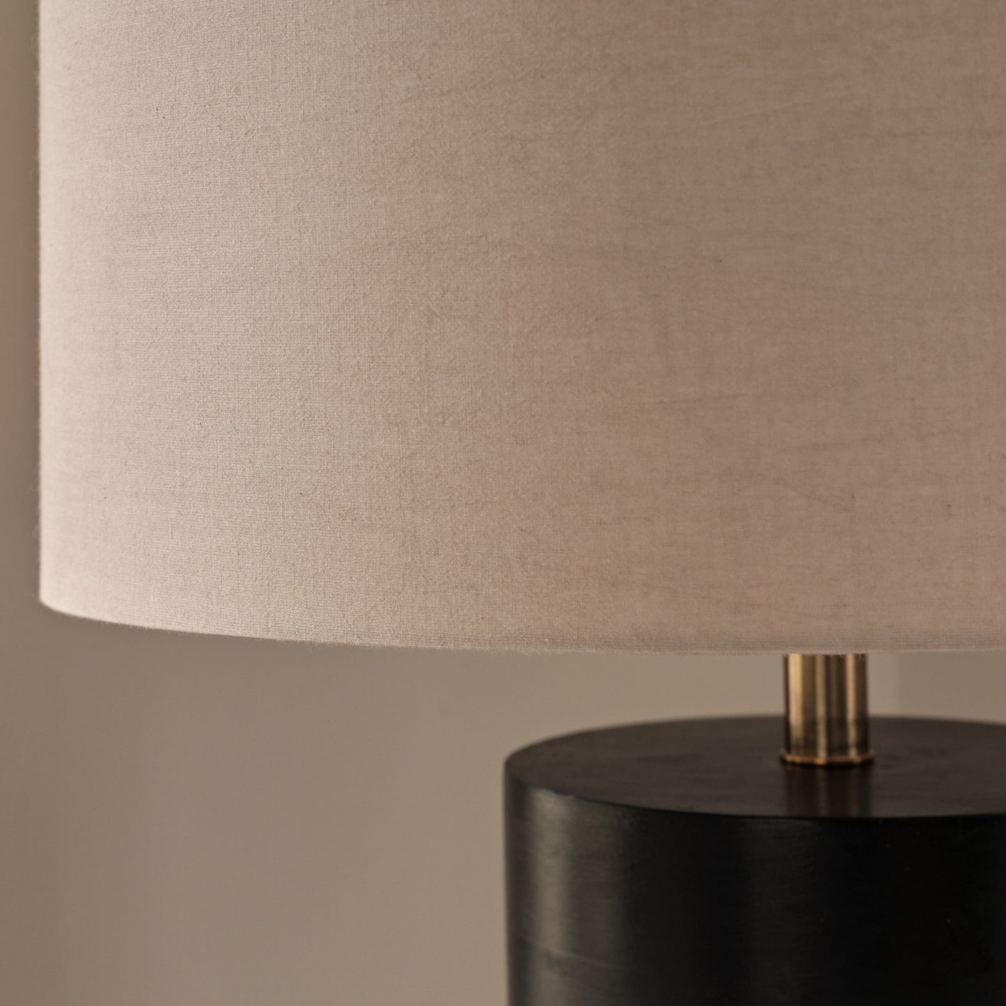 Adam 45cm Table Lamp Base - Jet Black Mango Wood - Laura James 